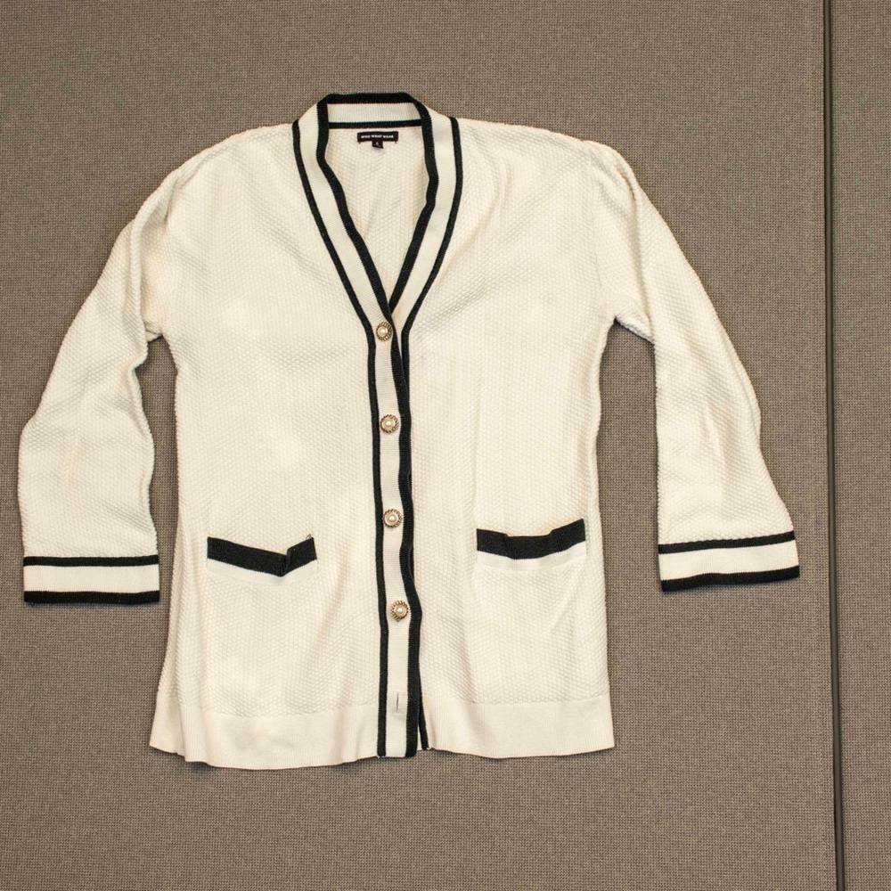 Who What Where 3/4 Sleeve Textured Cardigan